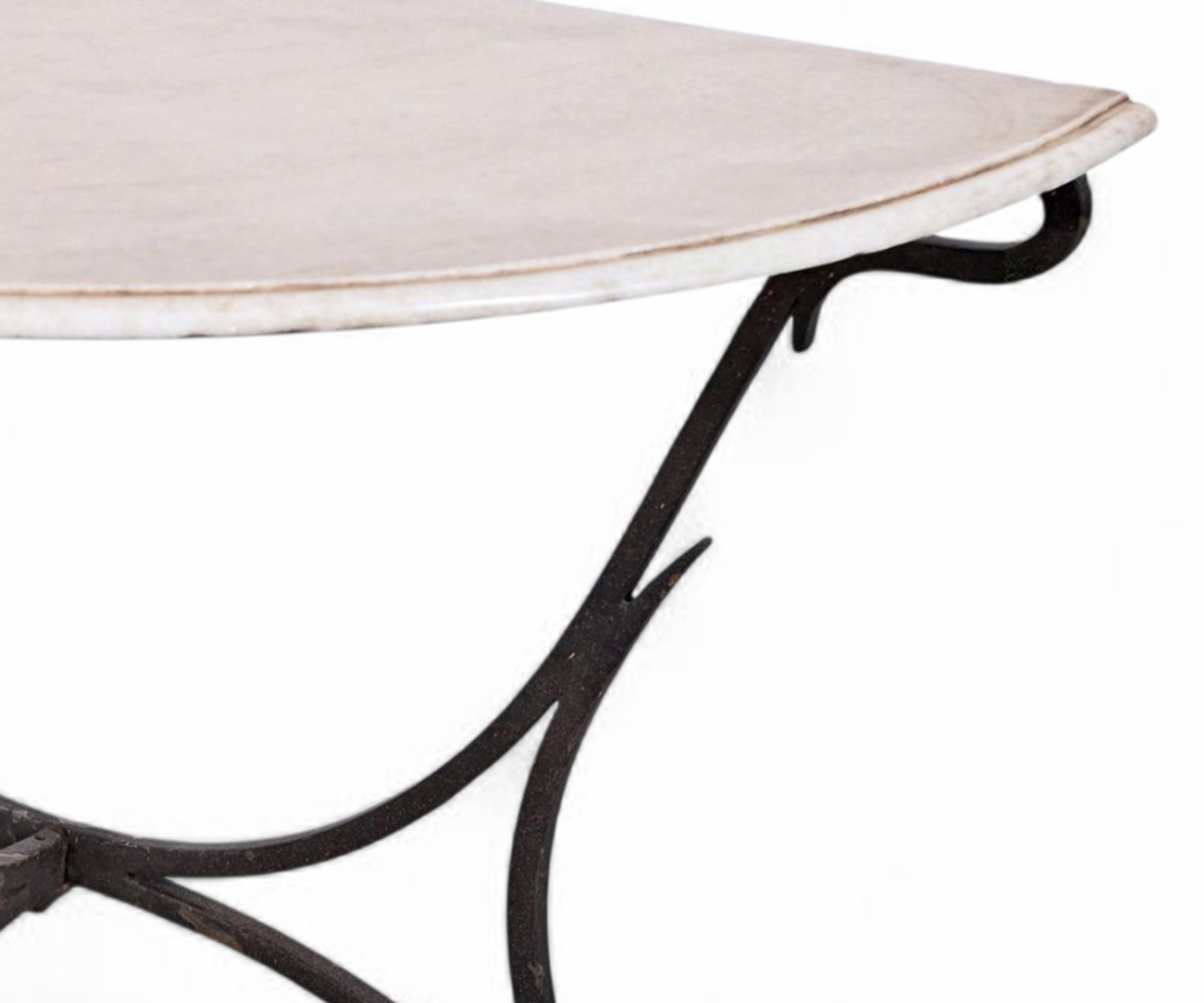 Half Round Marble Console Table