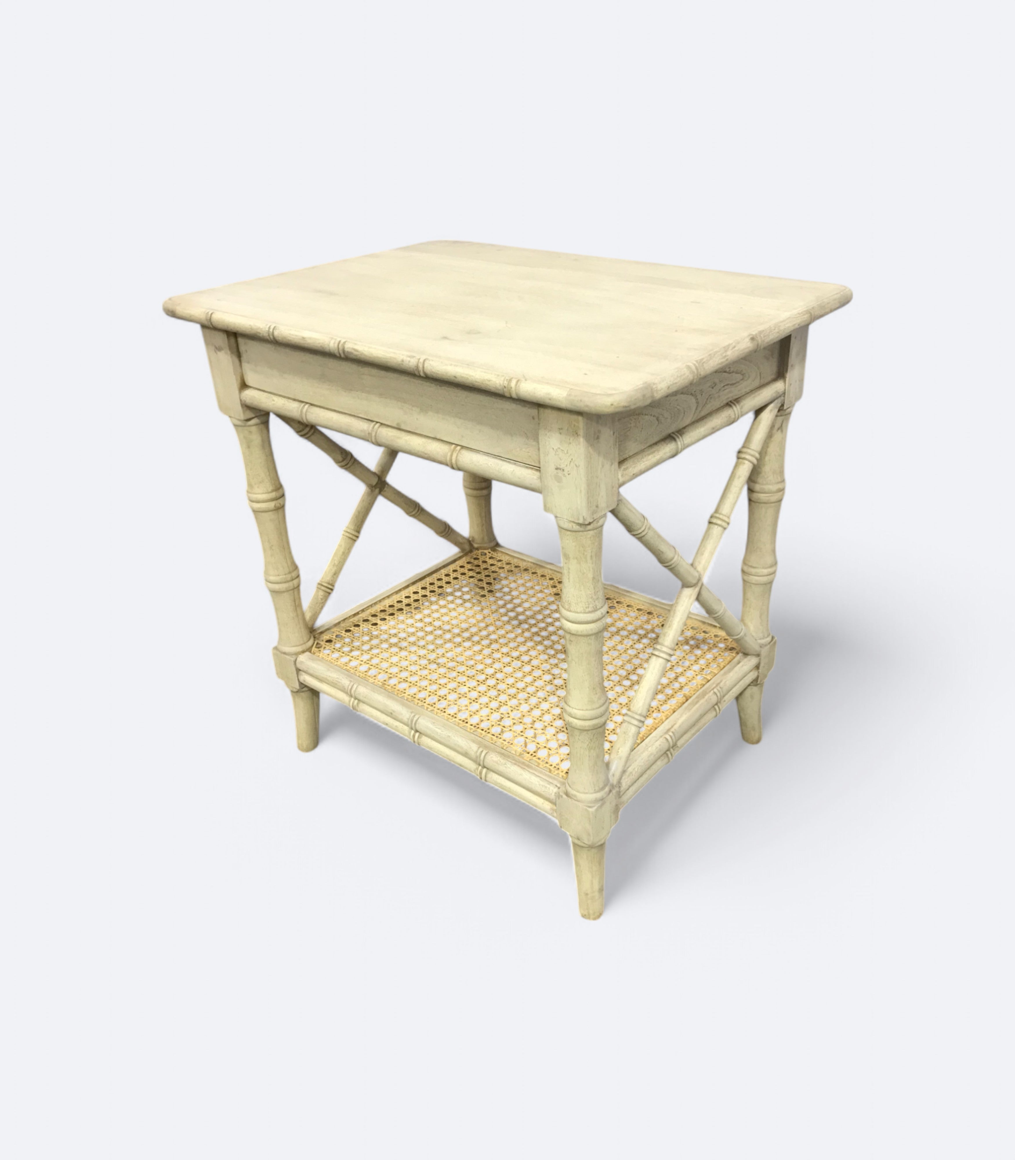 Classy Cross-Leg Cane Coffee Table