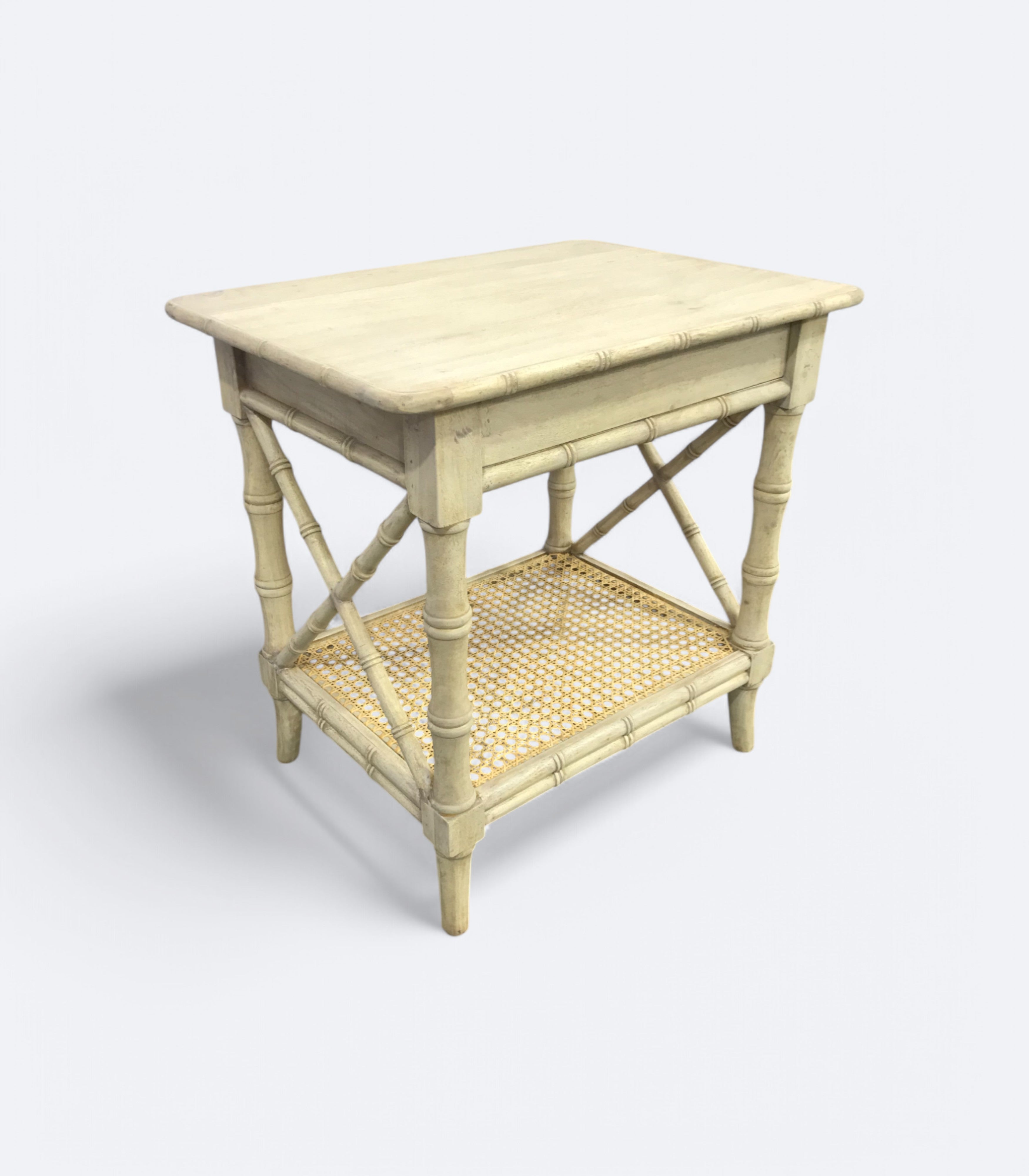 Classy Cross-Leg Cane Coffee Table