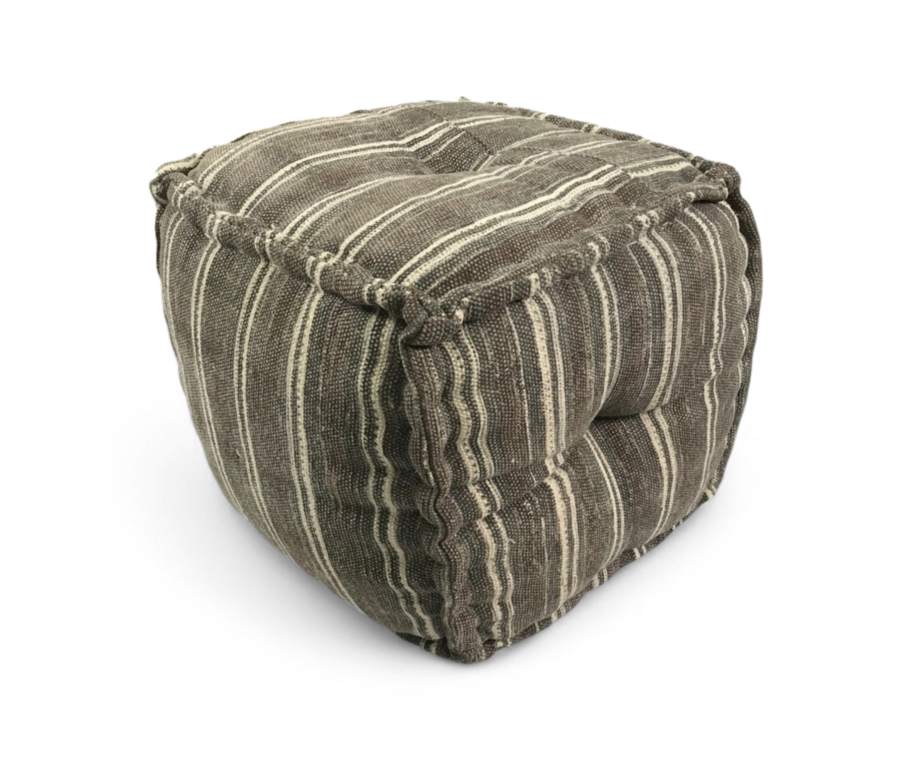 Block Printed  pouf