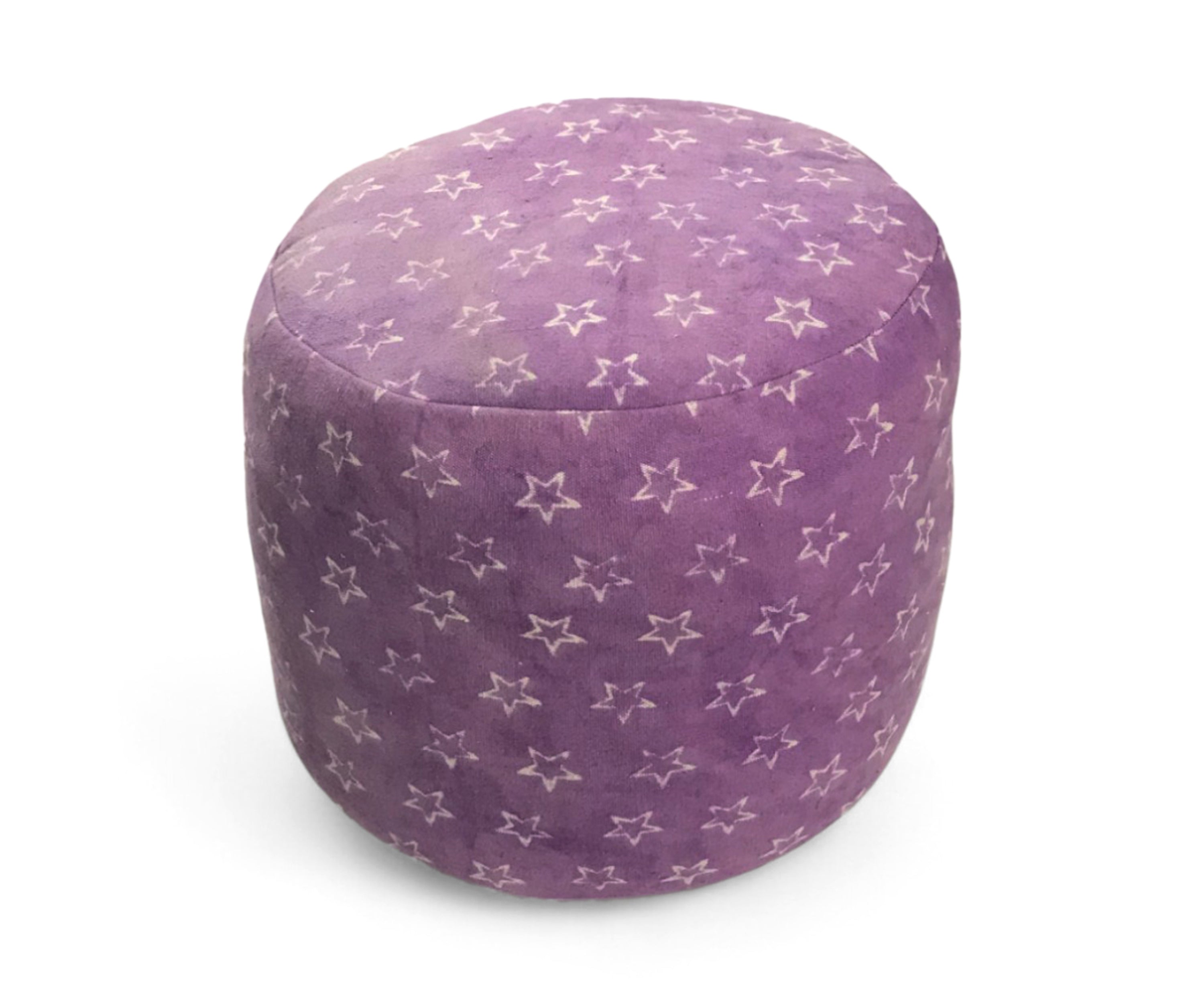 Purple  Printed  pouf