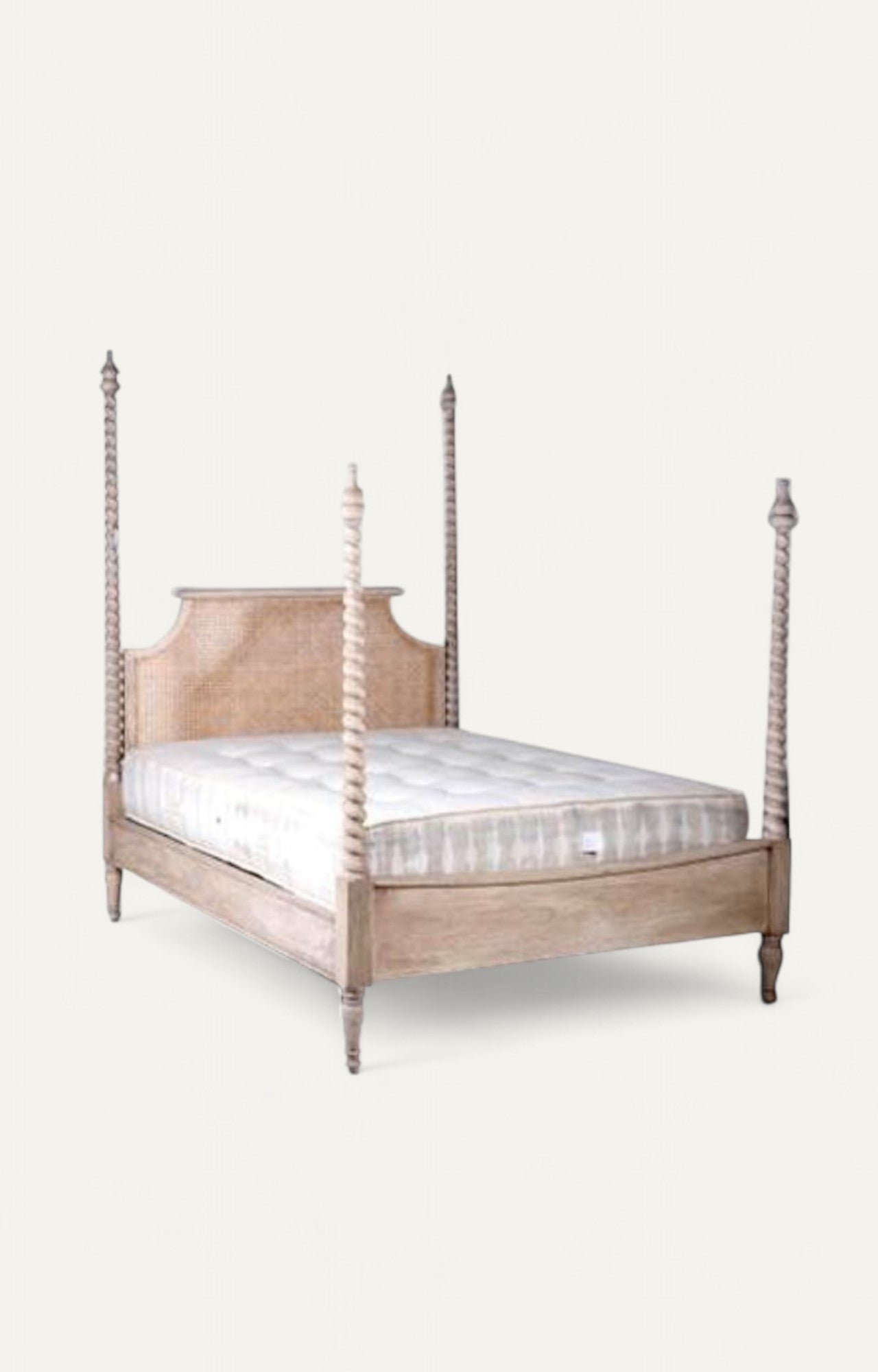 Spindle Design 4 Poster Bed with frame and mattress