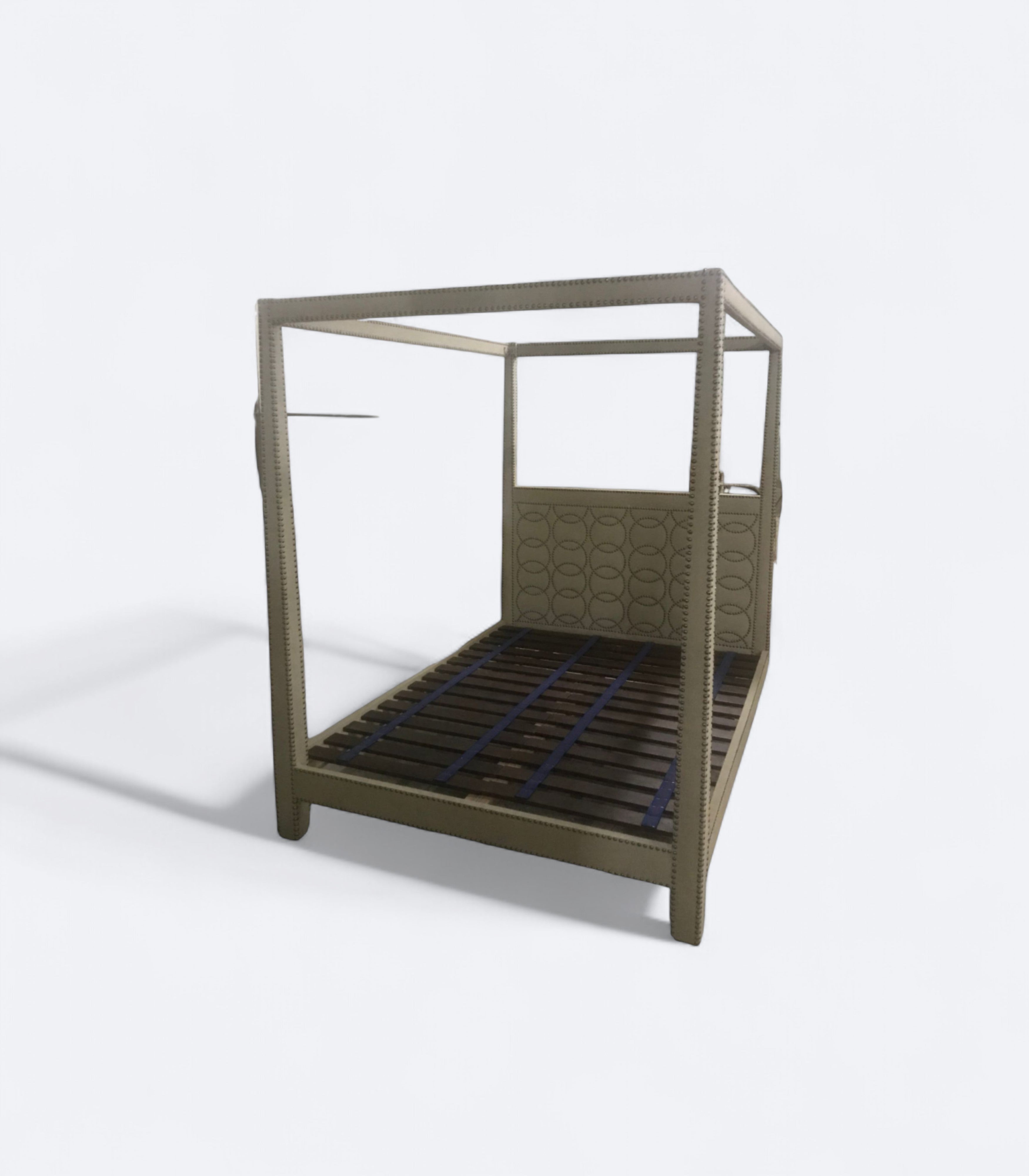 Contemporary Poster Linen Upholstered King Bed