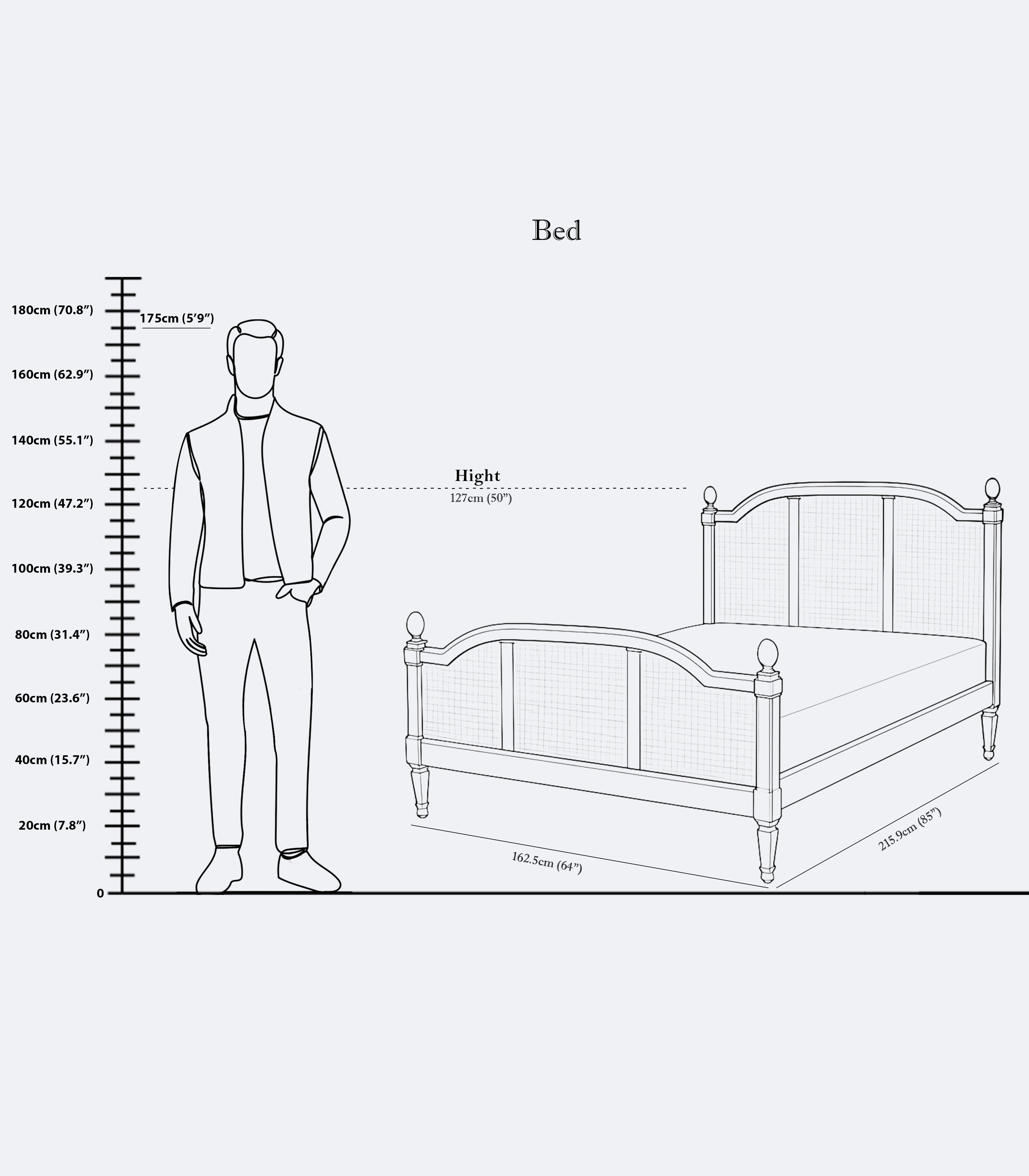 Gustavian Lovisa Cane Bed