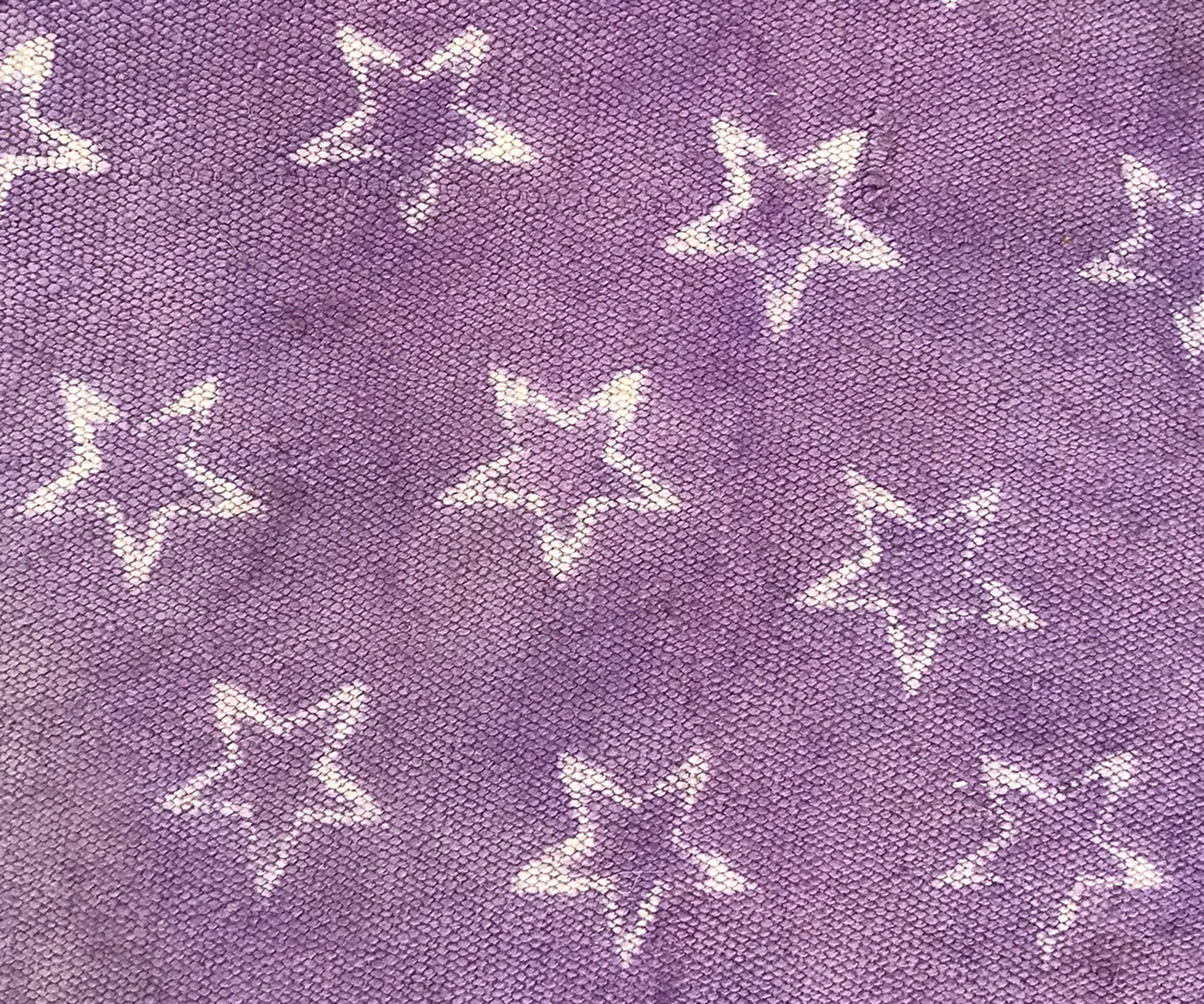 Purple  Printed  pouf