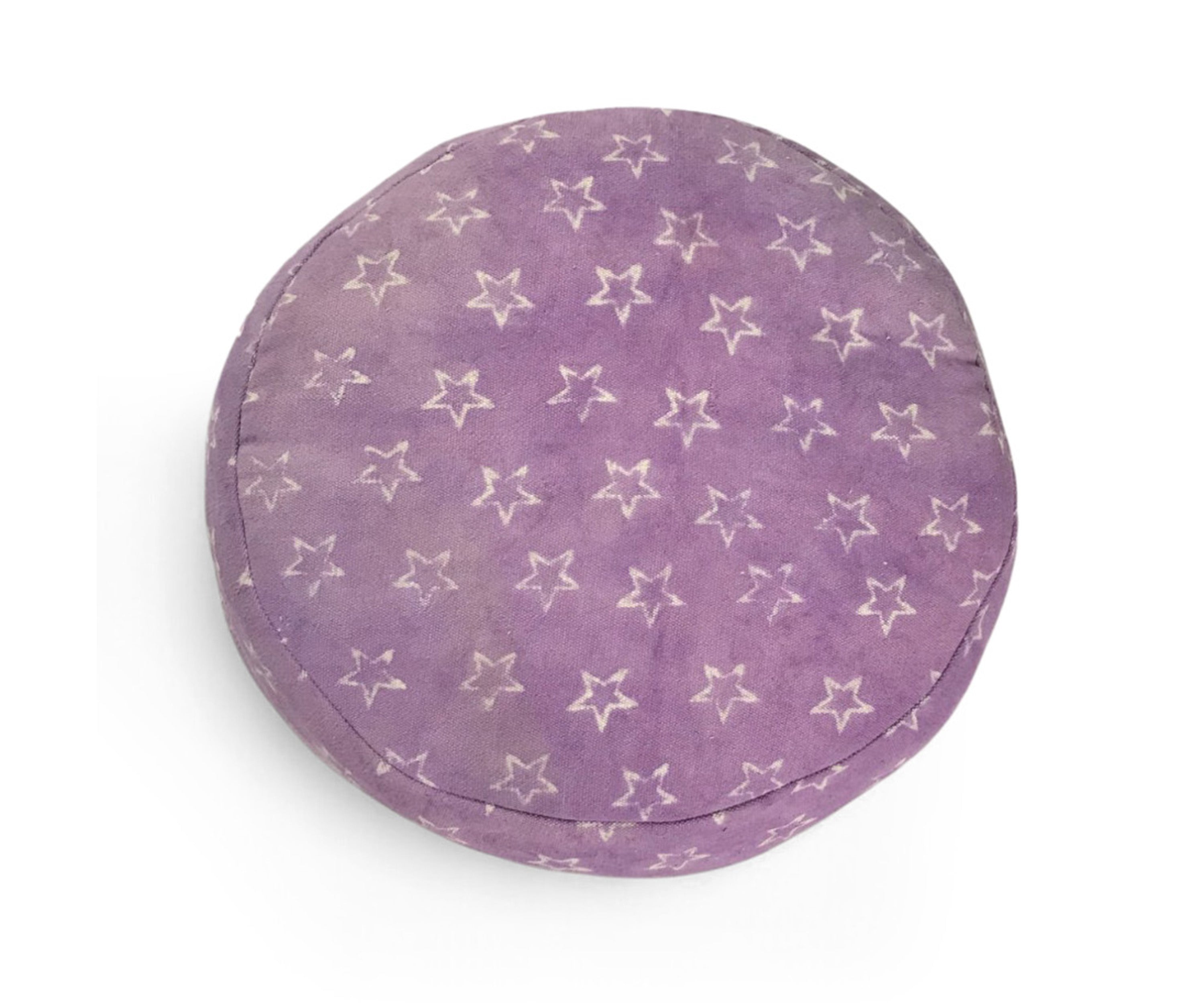Purple  Printed  pouf